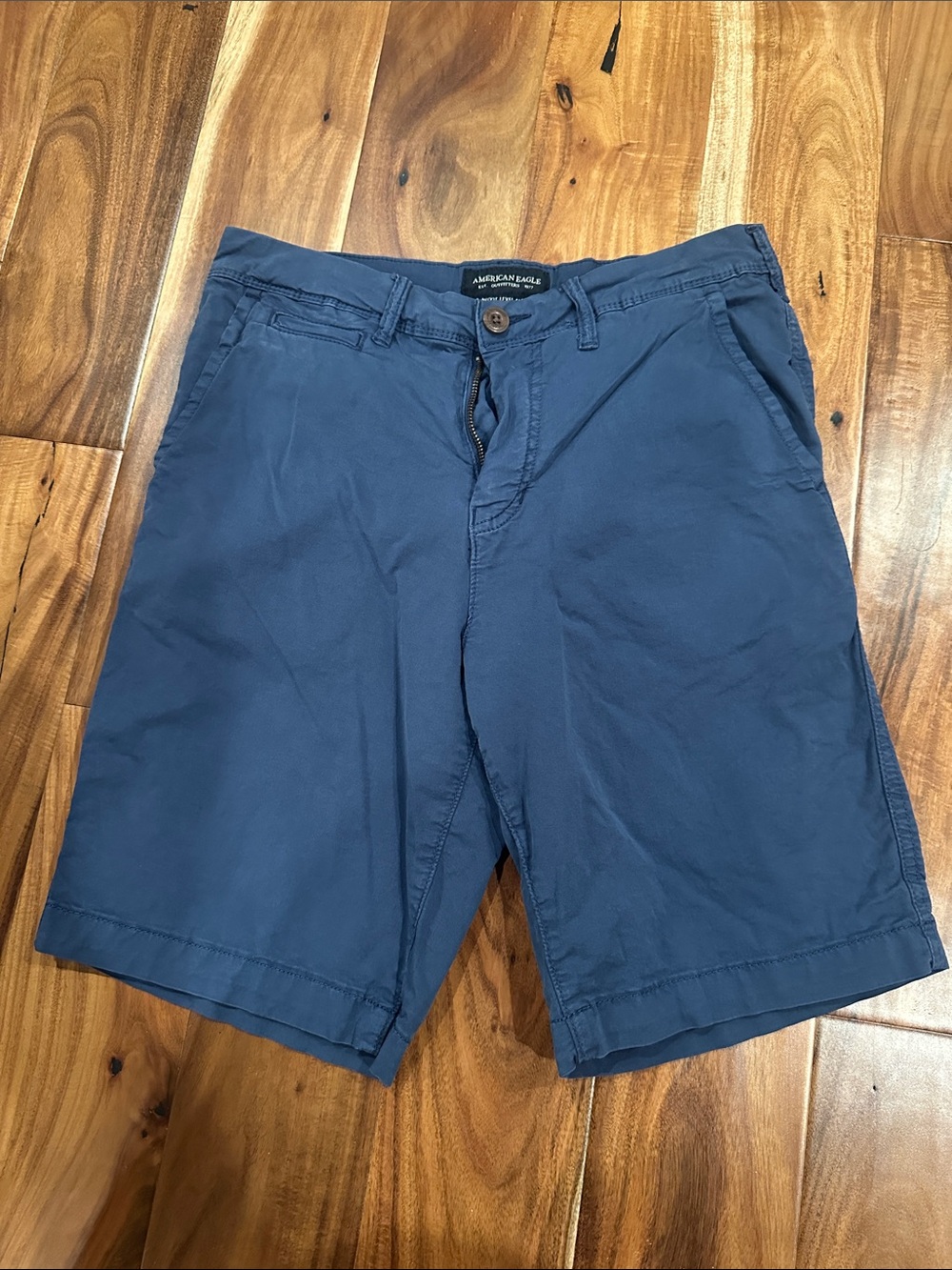 American Eagle Outfitters Navy Flat Front Chino Shorts